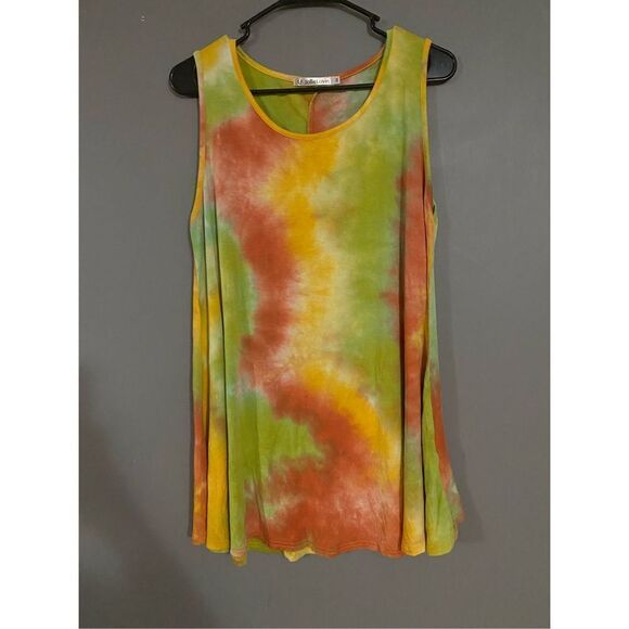 JollieLovin Tie Dye Sleeveless Tank Top Size Medium - Picture 1 of 3
